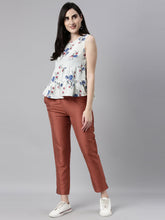 Load image into Gallery viewer, Go Colors Rust Poly Modal Metallic Pants

