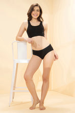 Load image into Gallery viewer, Amante Easy Slip-on Non-Padded Non-Wired Sports Bra - Black 107101
