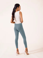 Load image into Gallery viewer, Go Colors Teal Cotton Stretch Ankle Length Leggings
