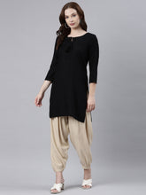 Load image into Gallery viewer, Go Colors Dark Cream Woven Viscose Harem Pant

