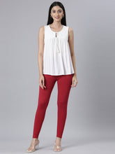 Load image into Gallery viewer, Go Colors Dark Red Ponte Smart Fit Leggings
