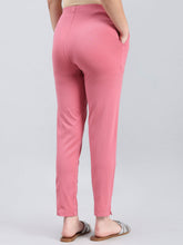 Load image into Gallery viewer, Go Colors Blush Pink Cotton Stretch Kurti pants
