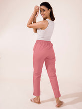Load image into Gallery viewer, Go Colors Dusty Rose Cotton Pencil Pant
