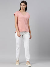Load image into Gallery viewer, Go Colors White Cotton Poly Stretch Cuffed Joggers
