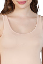 Load image into Gallery viewer, Amante Broad Straps Body Hugging Modal Vest - Nude 77101
