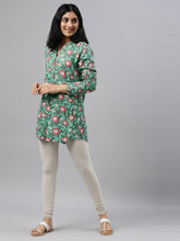 Load image into Gallery viewer, Go Colors Grey Mist Cotton Stretch Churidar
