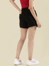 Load image into Gallery viewer, Go Colors Black Cotton Twill Shorts
