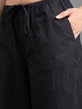 Load image into Gallery viewer, Go Colors Black Parachute Pants

