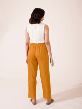 Load image into Gallery viewer, Go Colors Light Mustard Woven Viscose Casual Pants
