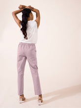 Load image into Gallery viewer, Go Colors Lavender Woven Cotton Stretch Chino Pants
