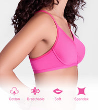 Load image into Gallery viewer, Enamor Ultra Smooth T-Shirt Bra - Padded, Non-Wired, Full Coverage - A127 (Pearl Peach/Cyber Pink)-Pack of 2
