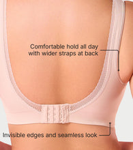 Load image into Gallery viewer, Enamor Innovations Flexifree, Plunge, Ultra Comfort Women's  Bralette - No-Pinch, No-Dig, 360 Degree Flex, Seamless Lift, Fixed cup, Padded, Wirefree, High Coverage  - F137 (Almond Skin)
