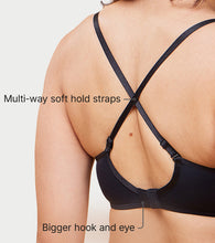Load image into Gallery viewer, Enamor Women's Everyday  Balconette T-Shirt Bra - Eco fabric, Padded, Wirefree, Medium Coverage  - F131 (Black)
