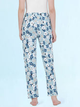 Load image into Gallery viewer, Go Colors Blue Cotton Knit Printed Lounge Pants
