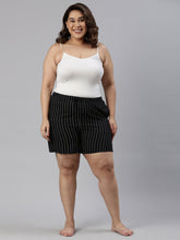 Load image into Gallery viewer, Go Colors Black Woven Viscose Printed Lounge Shorts

