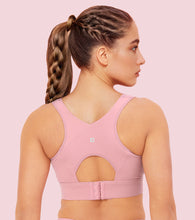 Load image into Gallery viewer, Enamor Crew Neck Sleeveless Crop length Sports Bra For Women - Hook &amp; Eye Closure, Hugged Fit - A205 (Lilas)
