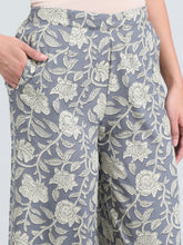 Load image into Gallery viewer, Go Colors Blue Woven Viscose Printed Palazzo
