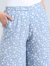 Load image into Gallery viewer, Go Colors Blue Woven Viscose Printed Palazzo
