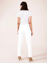 Load image into Gallery viewer, Go Colors White Linen Pencil Pant
