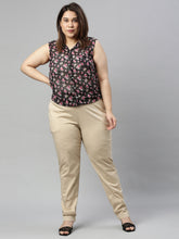 Load image into Gallery viewer, Go Colors Wheat Cotton Stretch Pants

