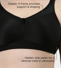 Load image into Gallery viewer, Enamor Hidden X-Frame and Smoothening Women's Full Support Everyday Bra - Jiggle control, Non Padded, Wirefree, Full Coverage - FB12 (Available in Plus sizes) (Black)
