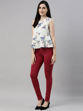 Load image into Gallery viewer, Go Colors Cherry Cotton Polyester Super Stretch Jeggings
