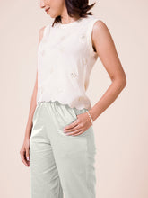 Load image into Gallery viewer, Go Colors Ecru Cotton Stretch Dhoti Pant
