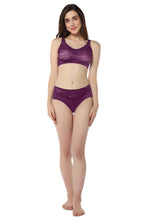 Load image into Gallery viewer, Amante Elegant Lace Hipster Panty - Pickled Beet &amp; Stucco 101201
