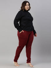 Load image into Gallery viewer, Go Colors Maroon Roma Ponte Pants
