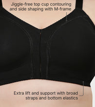 Load image into Gallery viewer, Enamor Innovations Transform M-Frame, Contour Superlift, Jiggle control  Full Support Women's  Bra - Non Padded, Wirefree, Full Coverage - F097 (Available in Plus Sizes) (Black)
