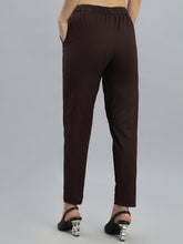 Load image into Gallery viewer, Go Colors Dark Brown Woven Cotton Stretch Chino Pants
