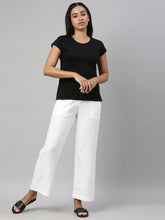Load image into Gallery viewer, Go Colors White Linen Cargo Pants
