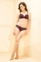 Load image into Gallery viewer, Amante Elevate Curves Padded Non-Wired Push-up Bra - Rum Raisen 103201
