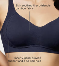 Load image into Gallery viewer, Enamor Innovations Bamboo Bliss, Everyday, Full Support, Women's T-Shirt Bra - Super Soft, Naturally Absorbent &amp; Antimicrobial, Padded, Wirefree, High Coverage- A077 (Eclipse)
