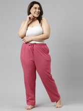 Load image into Gallery viewer, Go Colors Red Cotton Knit Printed Lounge Pants
