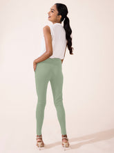 Load image into Gallery viewer, Go Colors Dusty Green Roma Ponte Pants
