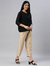 Load image into Gallery viewer, Go Colors Beige Silk Pants
