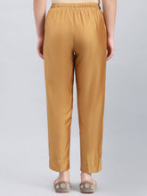 Load image into Gallery viewer, Go Colors Bright Gold Poly Modal Metallic Pants

