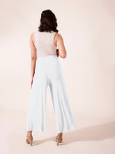 Load image into Gallery viewer, Go Colors White Viscose Knit Palazzo
