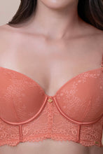 Load image into Gallery viewer, Amante Amore Padded Wired Demi Longline Bra - Copper Coin 09601
