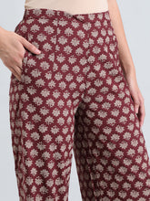 Load image into Gallery viewer, Go Colors Brown Woven Viscose Printed Palazzo

