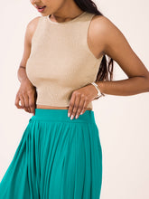 Load image into Gallery viewer, Go Colors Peacock Green Viscose Stretch Patiala
