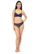 Load image into Gallery viewer, Amante Floral Romance Non Wired Lightly Padded Non-Wired Full Coverage Bra - Midnight 10306
