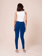Load image into Gallery viewer, Go Colors Light Ink Blue Cotton Stretch Churidar

