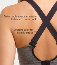 Load image into Gallery viewer, Enamor Innovations Fab-fresh Breathable cup, Women's High Impact Sports Bra - Convertible, Padded, Wirefree, Full Coverage - SB18 (Grey Melange)
