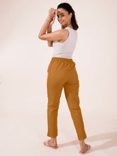 Load image into Gallery viewer, Go Colors Mustard Cotton Pencil Pant

