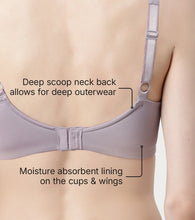 Load image into Gallery viewer, Enamor Innovations Pure Ease Women's, Ultra Smoothening Full Support Everyday Bra - No-Pinch, No-Dig Non Padded, Wirefree, Full Coverage  - F121 (Available in Plus Sizes) (Silver Lilac)
