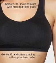 Load image into Gallery viewer, Enamor BambooBliss Pop-on Bra, Padded, Wire Free, Full Coverage - IB07 (Black)
