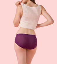 Load image into Gallery viewer, Enamor IP02 Innovations Invisi, Fit Flex, No Visible Panty Lines, All Day Comfort, Mid Waist Brief Panty for Women - Breathable Lightweight Fabric, Antimicrobial with Stain Release, Bonded Free Cut, Regular Coverage -  Pack of 1 (Deep Purple)
