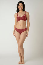 Load image into Gallery viewer, Amante Glam Floral Non-Padded Wired Minimizer Bra - Cowhide 05201
